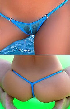 Beach Girl See Through Bikini Bottom