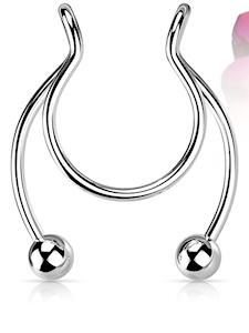 Surgical Steel Clip on Horseshoe for Nipple Septum and Ear