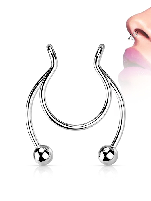 Surgical Steel Clip on Horseshoe for Nipple Septum and Ear