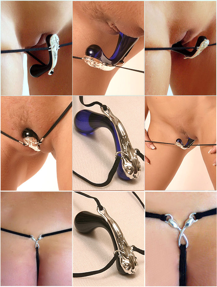This Women's Scarab clitoris g-string is simply exquisite. 