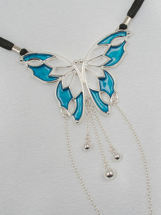 Butterfly G String with Pendants in Silver #3